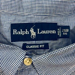 Polo by Ralph Lauren Shirts - Polo Ralph Lauren Blue & White Gingham Shirt 2XB Polo by Ralph Lauren Shirts - Polo Ralph Lauren Blue & White Gingham Shirt 2XB
